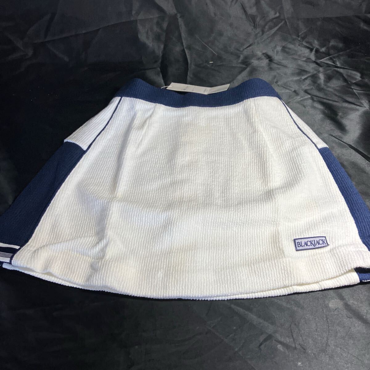 G98 BLACK JACK 56RL-1314 テニススカート 60サイズ ホワイト×ネイビー 新品未使用品 スポーツ ◎刺繍ロゴ入り拍卖