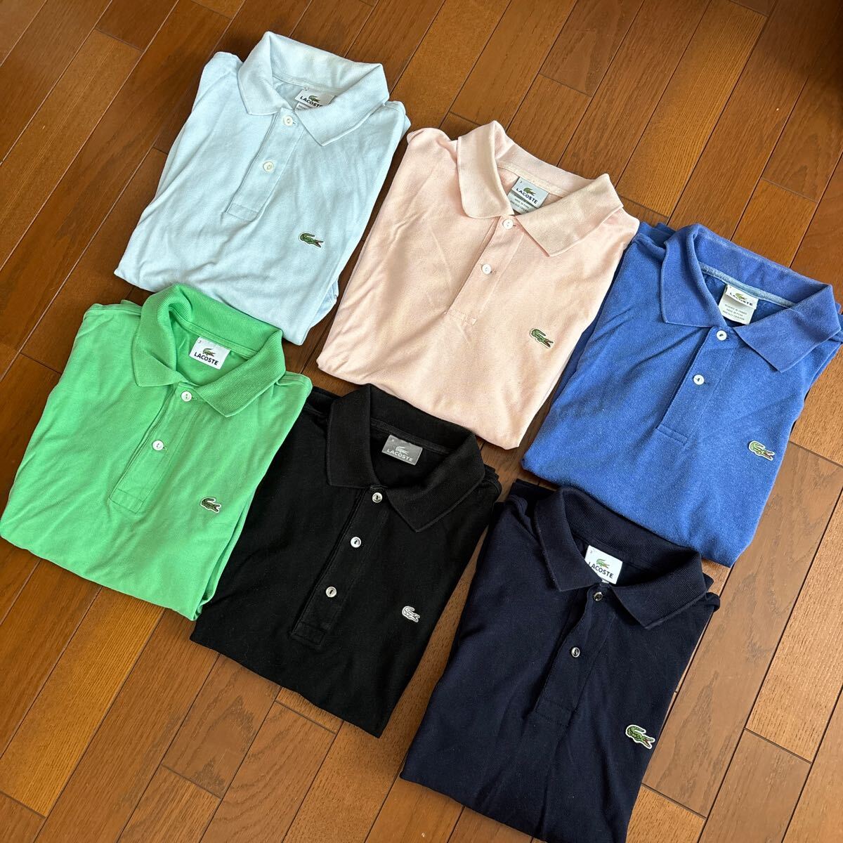 送料無料★ラコステ半袖ポロシャツ★6枚セットサイズ3拍卖