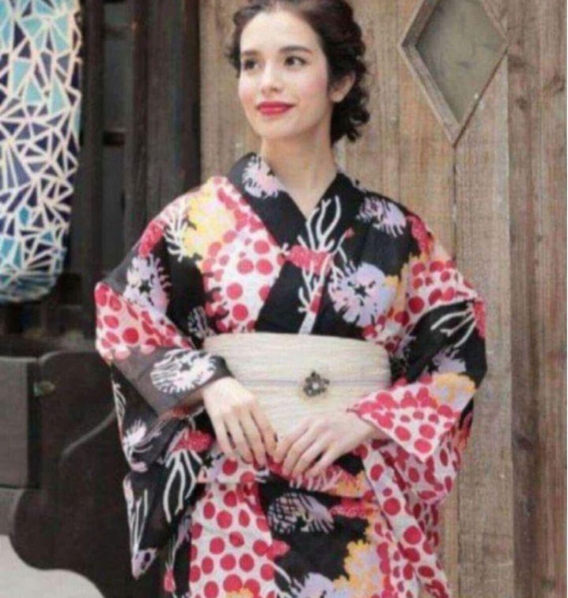 珊瑚 海 クラゲ 浴衣 ブラック フリーサイズ拍卖