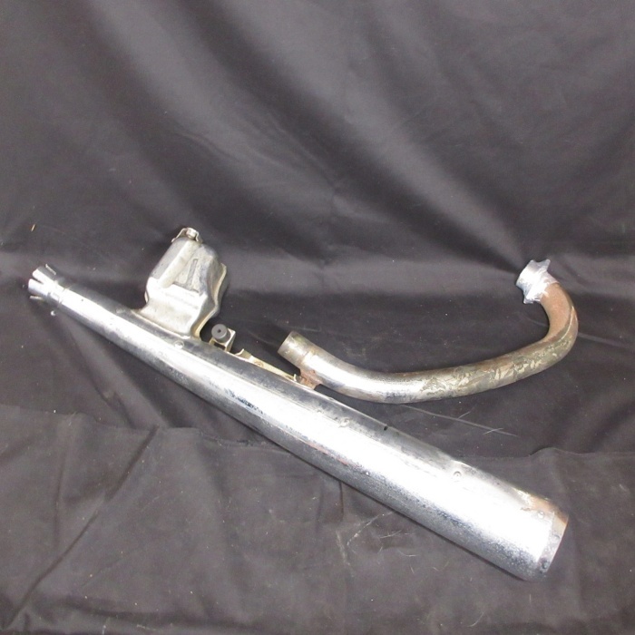 【A0399】YAMAHA ヤマハ SR400 純正 マフラー エキパイ サイレンサー 2J2 中古品拍卖