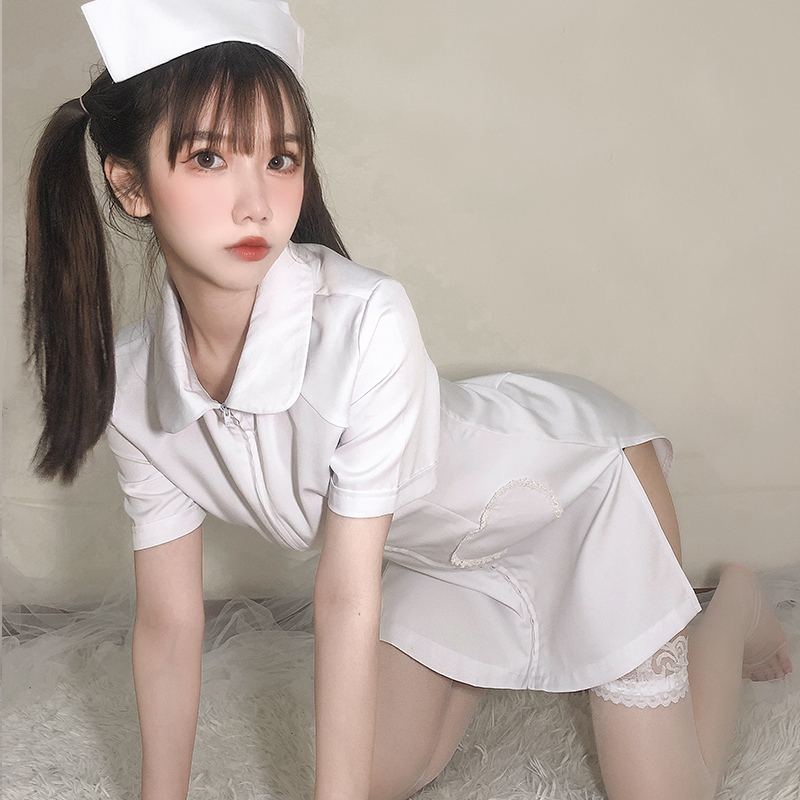 セクシー ナース服 制服 キャップ付 コスプレ衣装 ミニ丈 かわいい エロ ミニワンピース コスチューム衣装 看護婦 看護師 ナース 制服誘惑拍卖