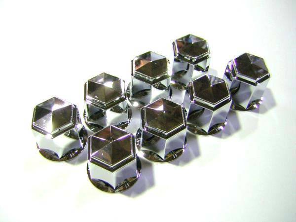 トラック用 ナットカバー トラック用 6角形メッキ 41mm高さ51mm 8ヶ入/381 ナットキャップ 拍卖