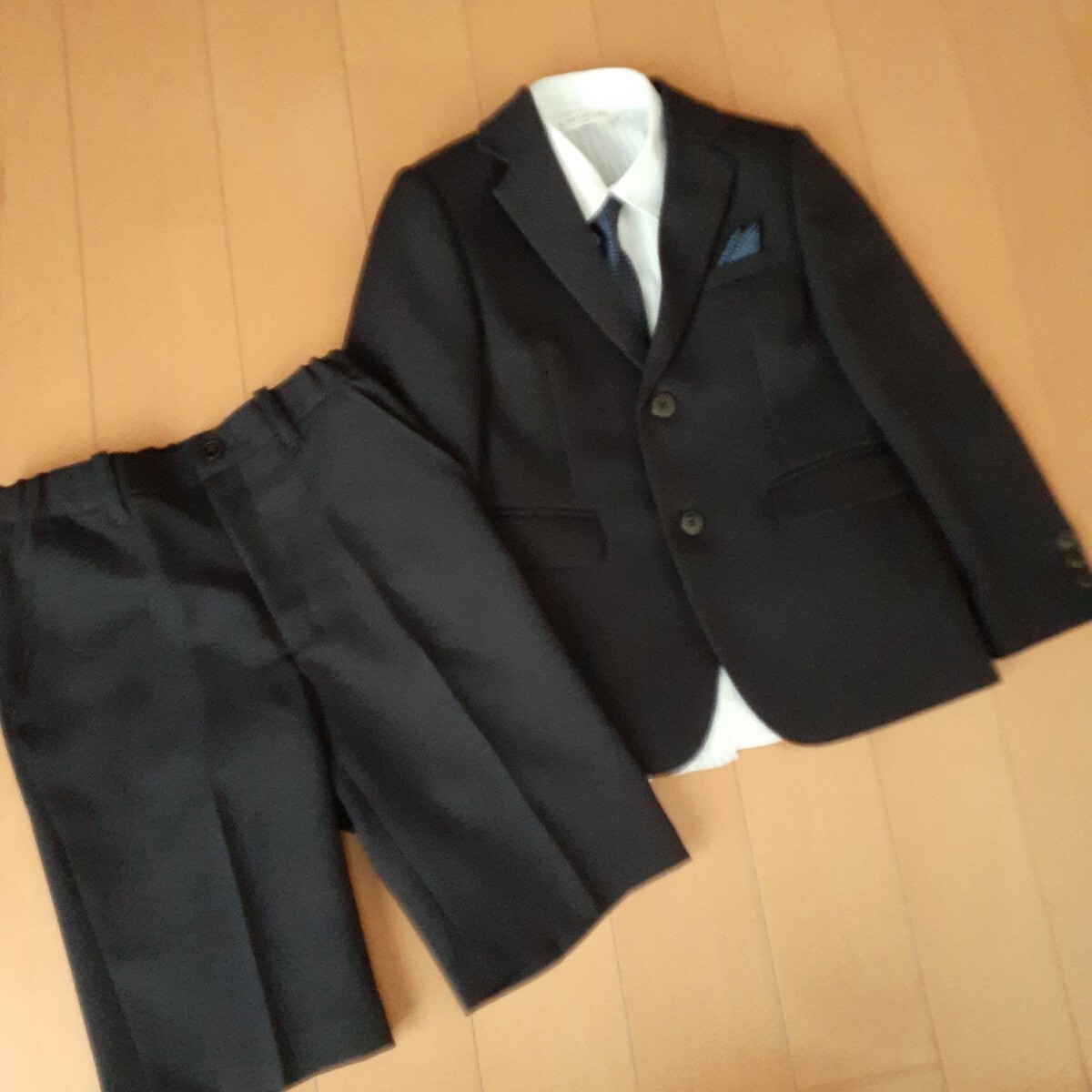 セレモニー 入園入学式に!男の子ショパンフォーマルスーツ 120 ネイビー 拍卖