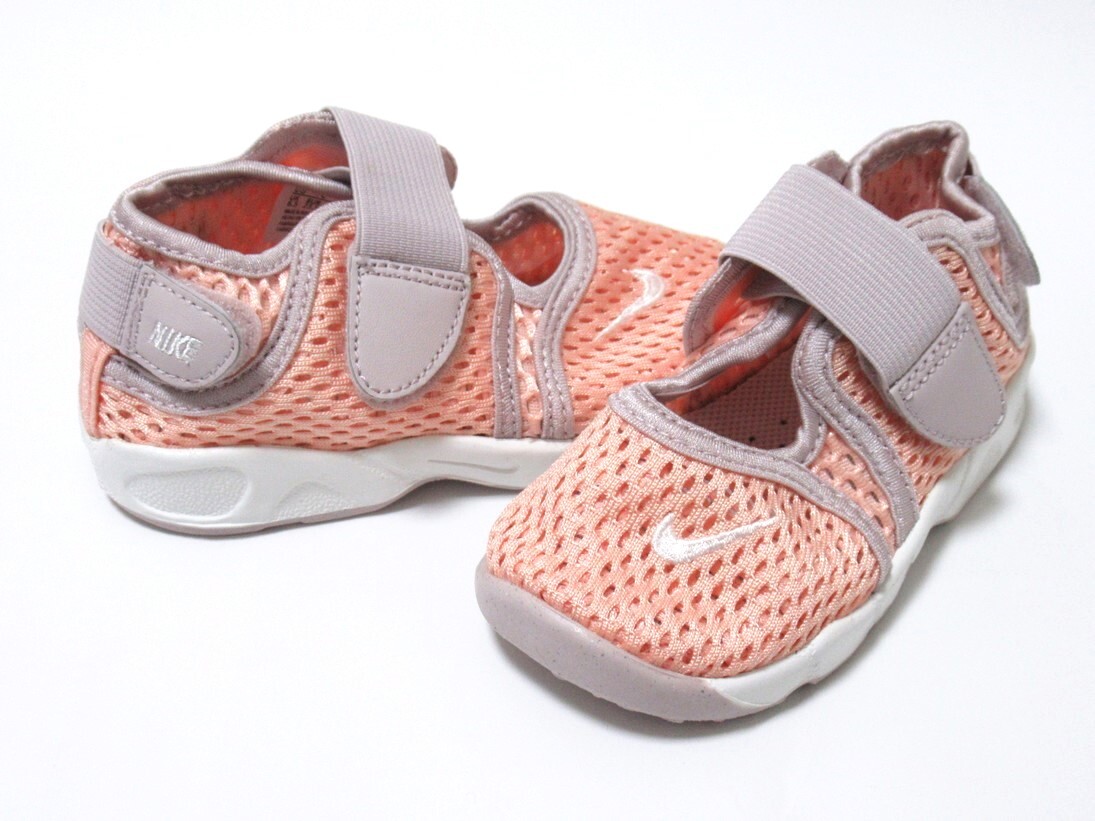 NIKE RIFT 2 TD オレンジ グレー 15cm ナイキ リフト キッズ ジュニア サンダル メッシュ FB5528-800拍卖