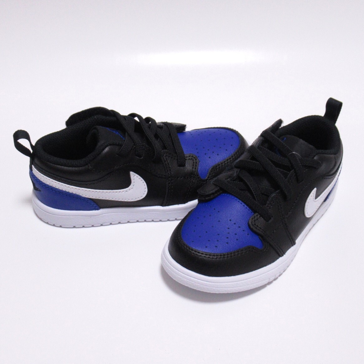 JORDAN 1 Low ALT TD 青 黒 白 16cm ナイキ ジョーダン1 ロー キッズ NIKE マジックテープ ブラック ブルー DR9747-042拍卖