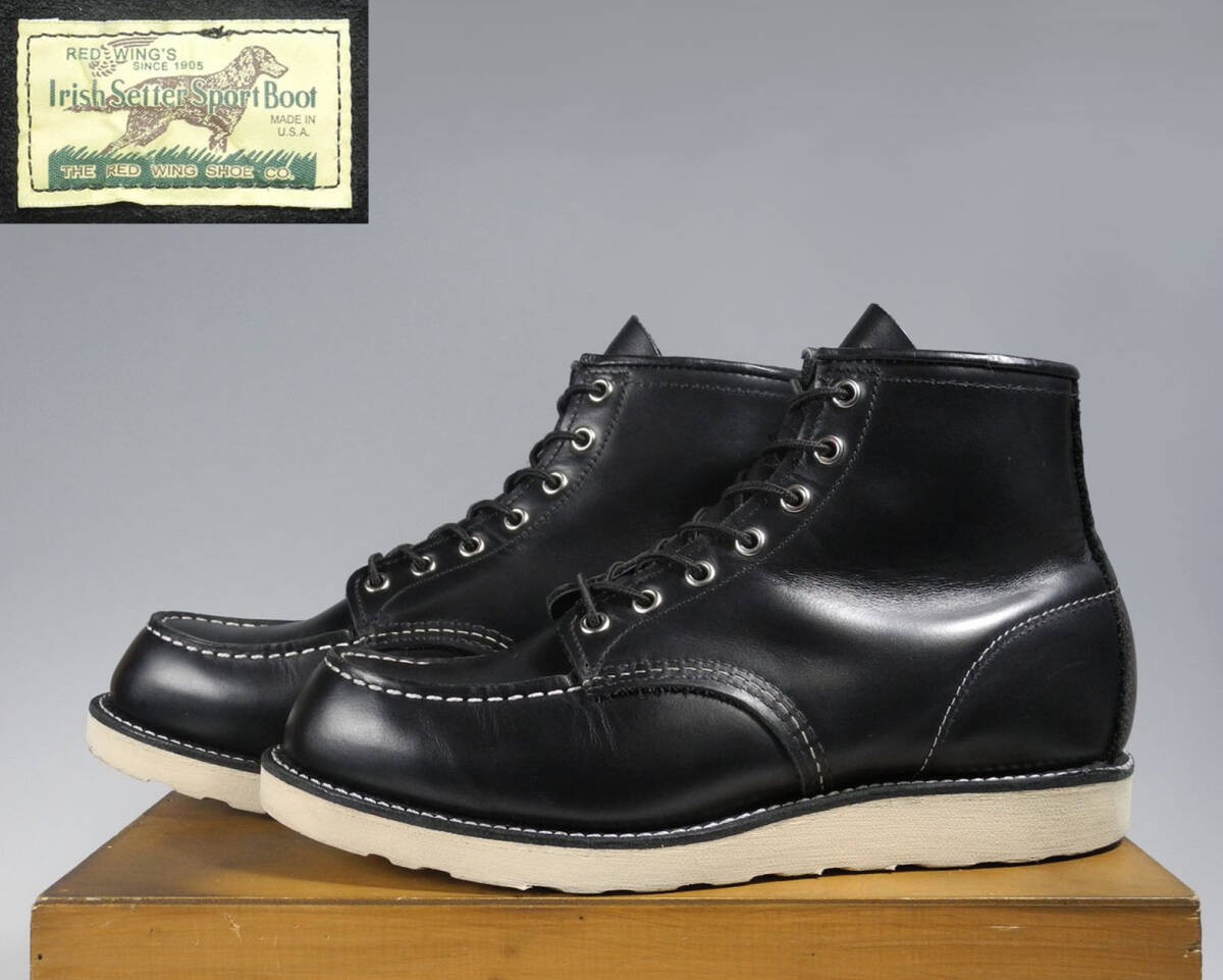 超レア廃盤仕様☆プリント四角犬タグ☆レッドウィング8179アイリッシュセッター9E☆ブラック黒8130 9870復刻犬タグ旧犬タグ拍卖