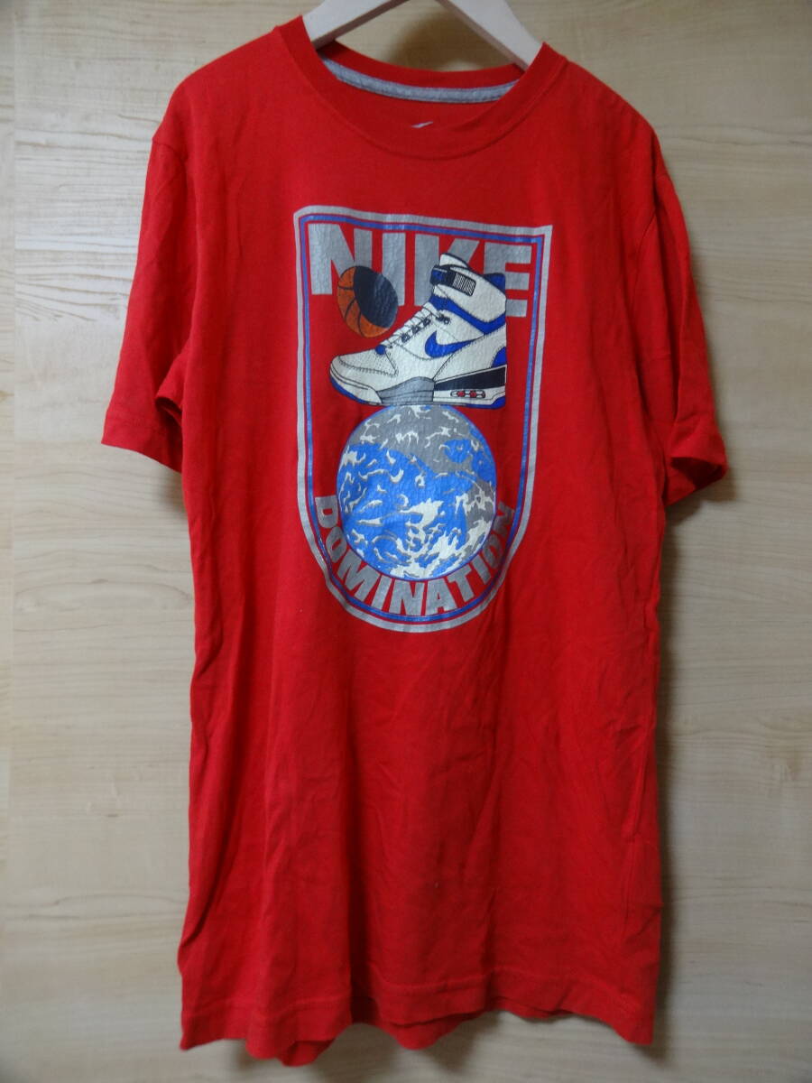 NIKE DOMINATION 半袖Tシャツ サイズM R8410 赤 拍卖