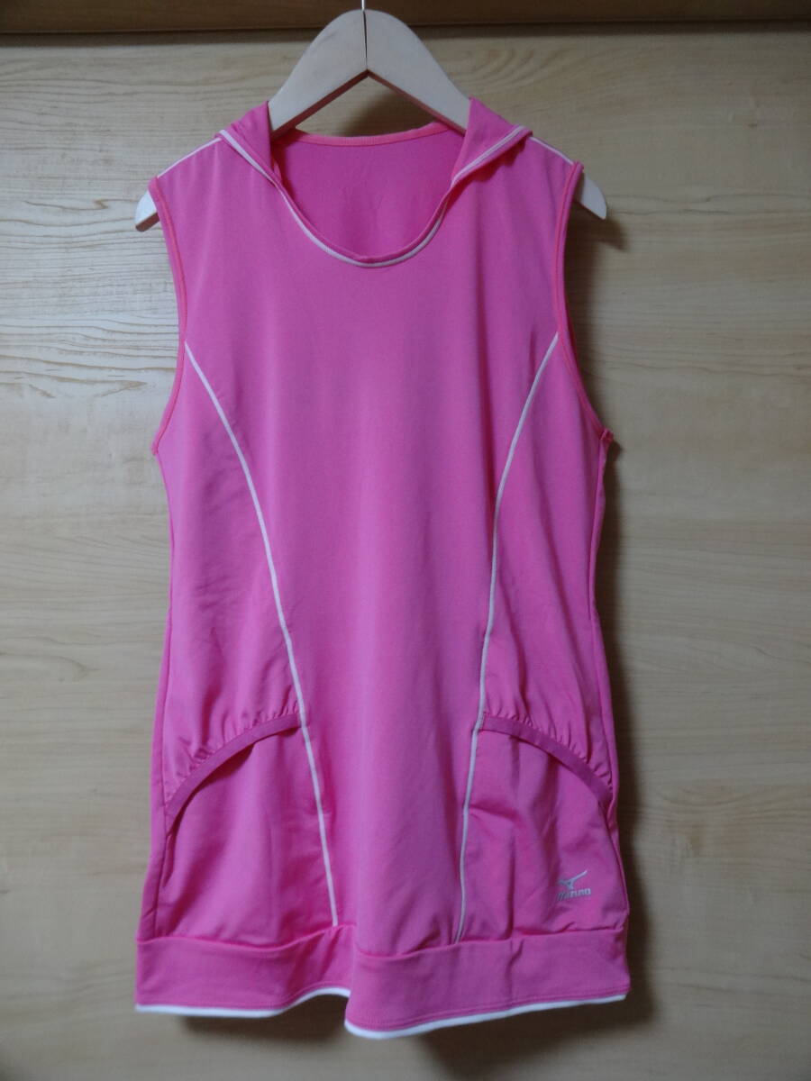 MIZUNO パーカー テニスウエア ワンピース サイズL R8416 ピンク拍卖