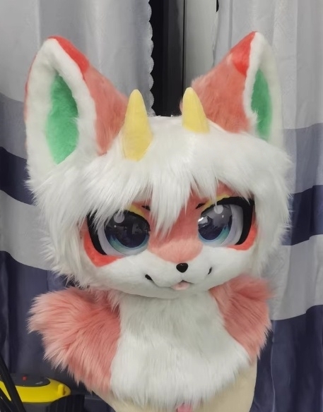 ★着ぐるみヘッド キツネ NO.180 ピンク 全頭ヘッド ケモノ ファースーツ ぬいぐるみ コスプレ コスチューム kigurumi 一点物拍卖