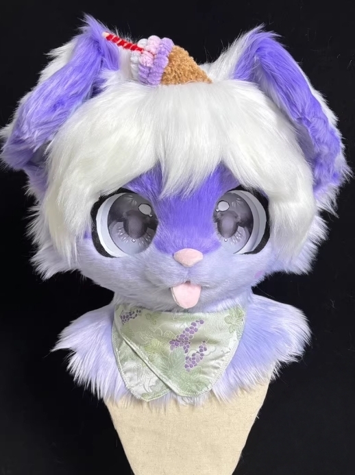 ★着ぐるみヘッド 犬 NO.241 パープル 垂れ耳 全頭ヘッド ケモノ ファースーツ ぬいぐるみ コスプレ コスチューム kigurumi 一点物拍卖