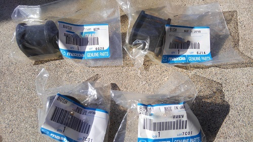 未使用 マツダ 純正 ロードスター MX-5 NA NB スタビライザーラバーブッシュ フロント リア 各2個セット Miata拍卖