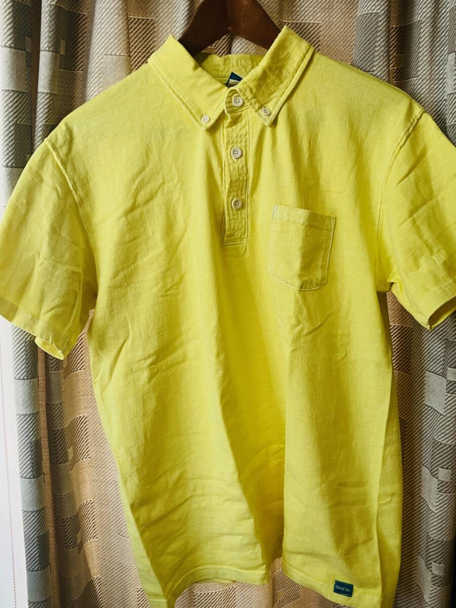 Good On グッド オンポロシャツ ボタンダウンイエローMサイズ 保存状態良好拍卖