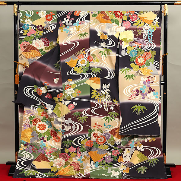 和遊館 即決efa2060 京友禅老舗 千總 ちそう 本手描き友禅 最高級 お振袖 お仕立て付き拍卖