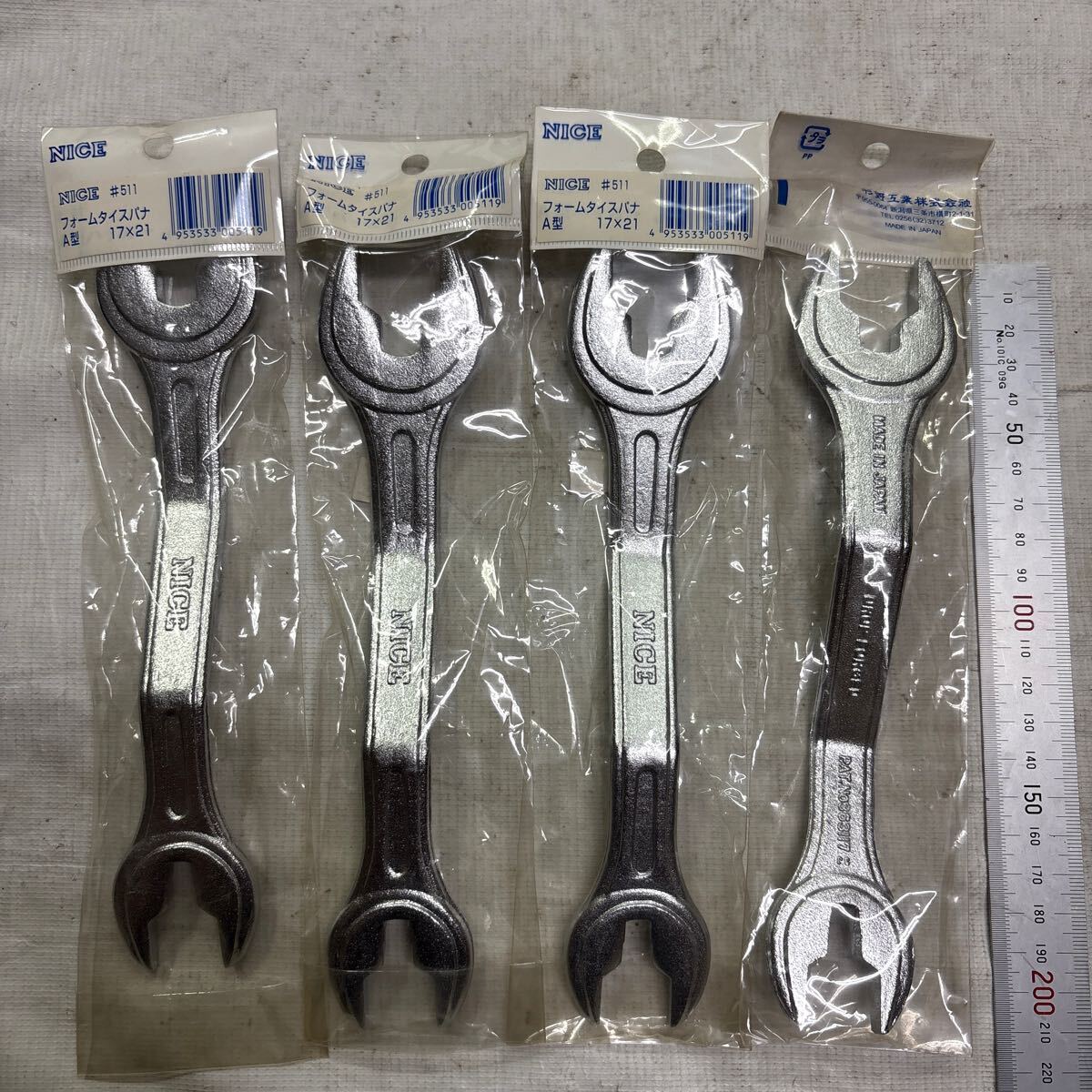 NICE (ナイス) ホームタイスパナ A型 17*21 511、4本セット、未使用、保管品です。拍卖