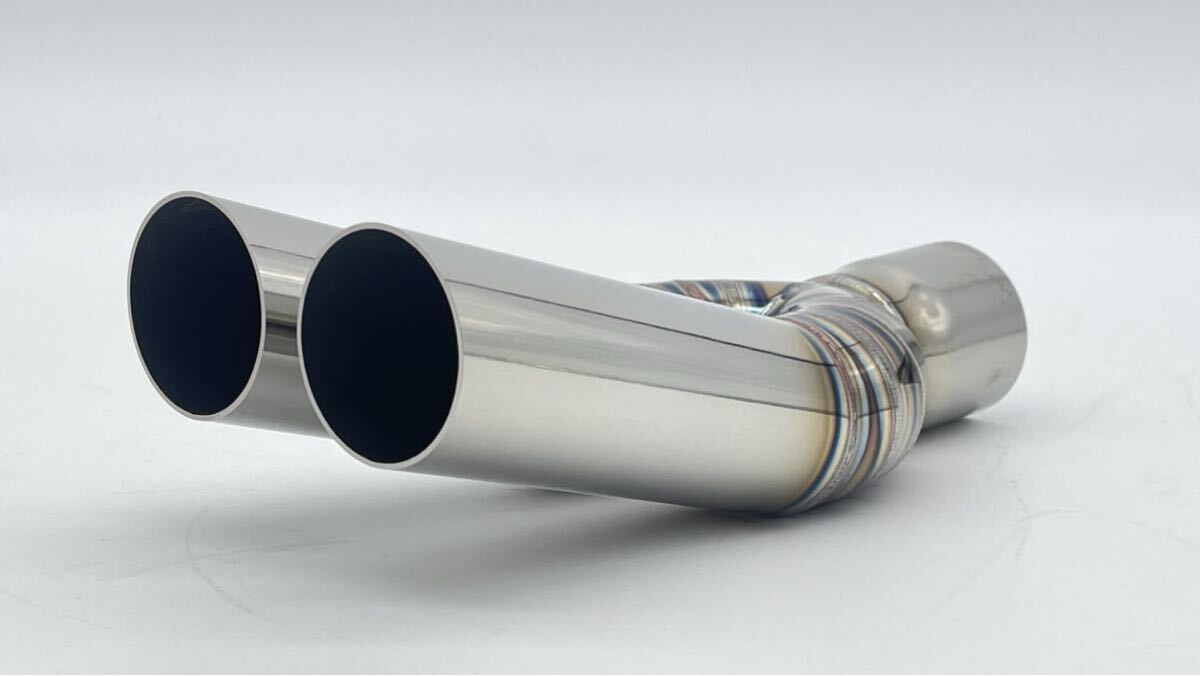 出口マフラーエビ管15度跳ね上げデュアル出口15度スラッシュ38φ入口38φジョイント差し込み サイズ変更可能!お問い合わせ下さい。拍卖