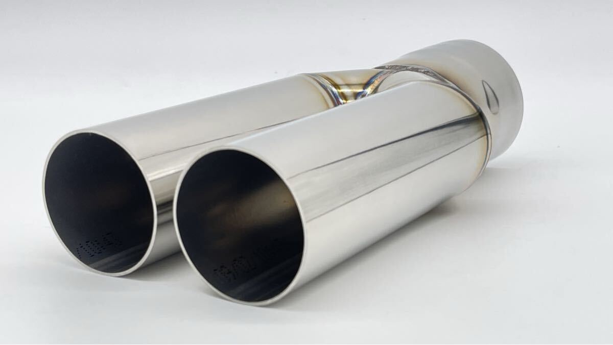 マフラーカッターデュアルマフラー出口直切り50.8φ入口内径60.5φ サイズ変更等可能!拍卖