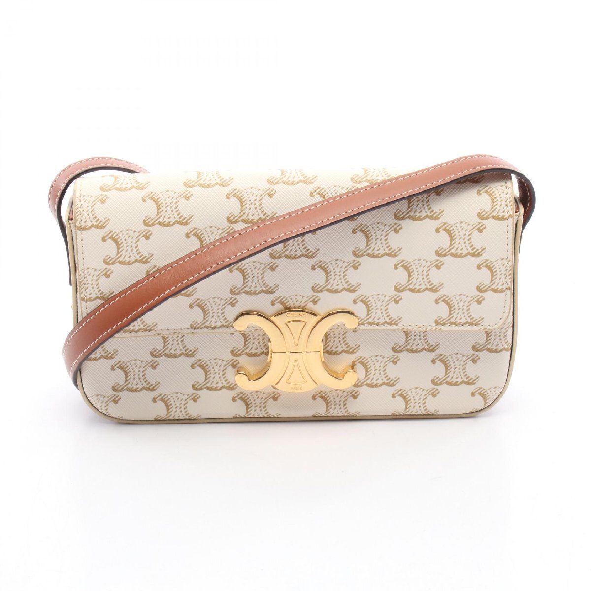 セリーヌ クロード トリオンフ ブランドオフ CELINE PVCコーティングキャンバス ショルダーバッグ コーティングキャンバス/レザー 中古 レ拍卖