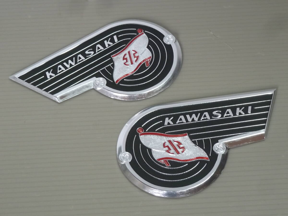 クロネコゆうパケット カワサキ純正 タンクエンブレム リバーマーク 2個セット 新品 W1 W1S W3 650RS 250TR等に拍卖
