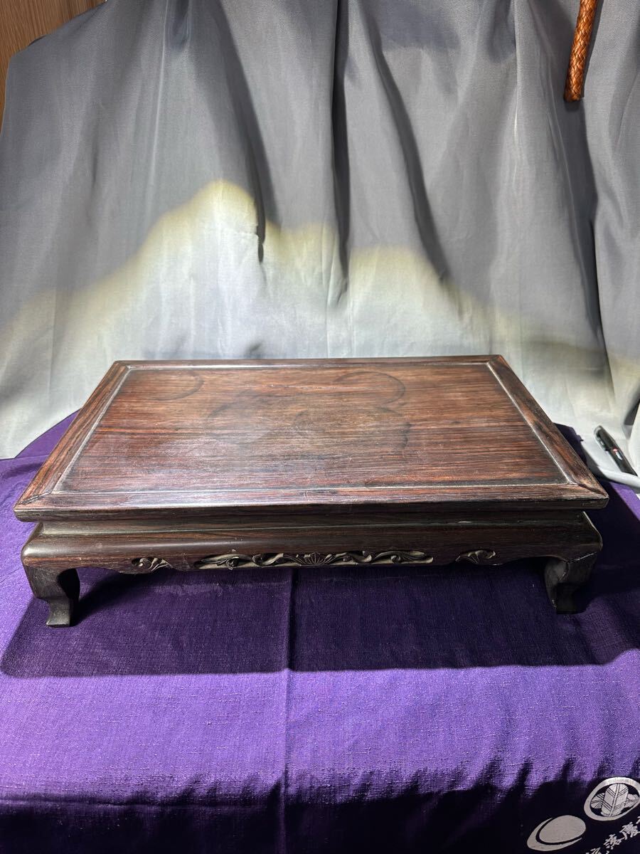 花台 飾台 唐木 飾り台 黒檀 紫檀 木製 盆栽台 和テイスト 拍卖