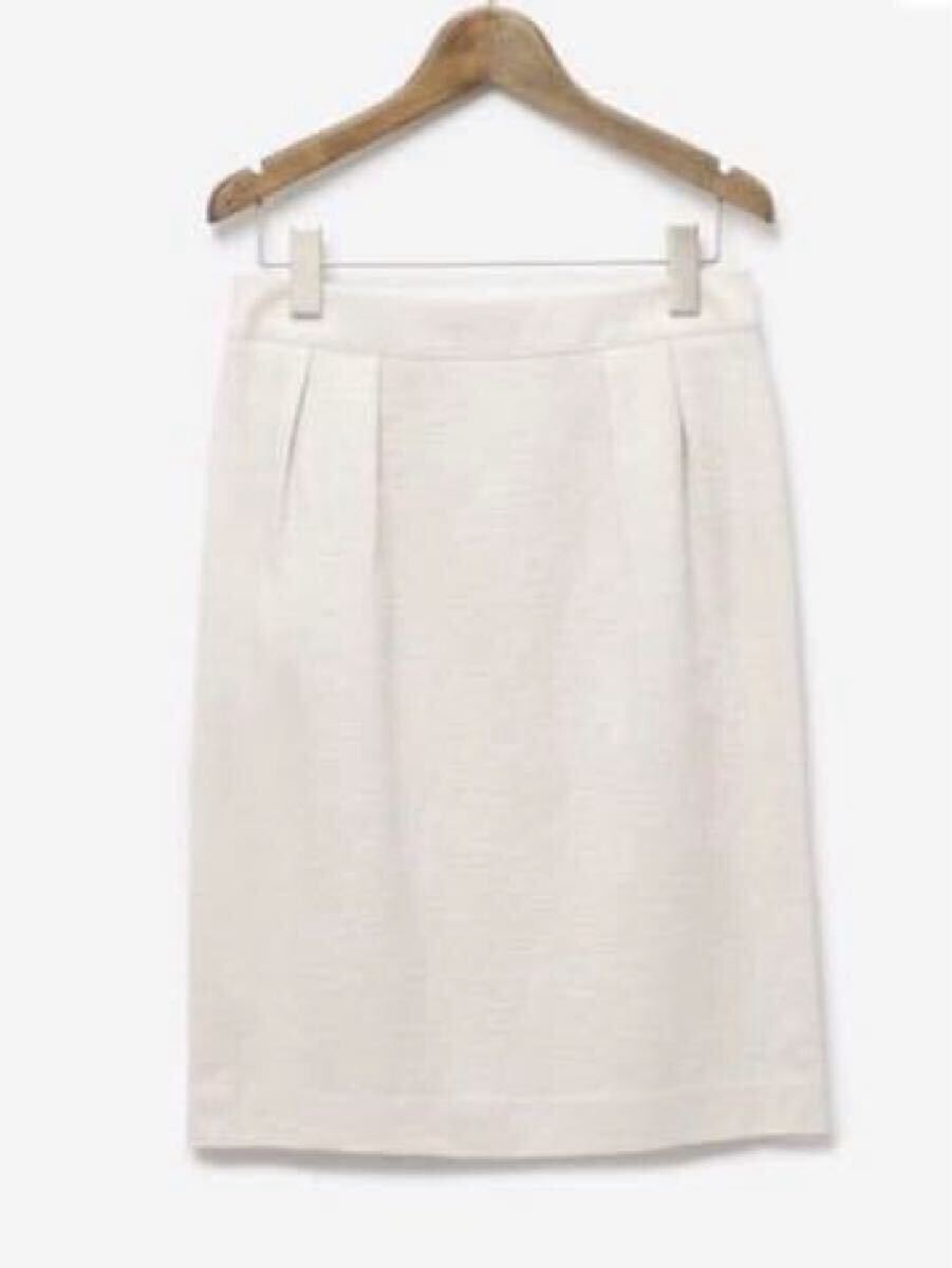 洗える☆ 極美品☆ プラステ PLST ツイード スカート 膝丈 ベージュ / スーツ セットアップ用 / Mサイズ レディース フォーマル拍卖