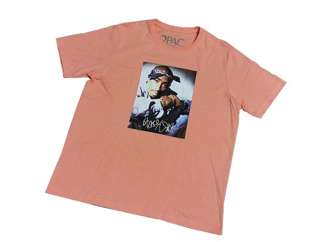 【新品】2PAC Tシャツ 半袖【L】オレンジ◆2パック トゥーパック アメリカ アーティスト ラッパー ラップ WEGO拍卖