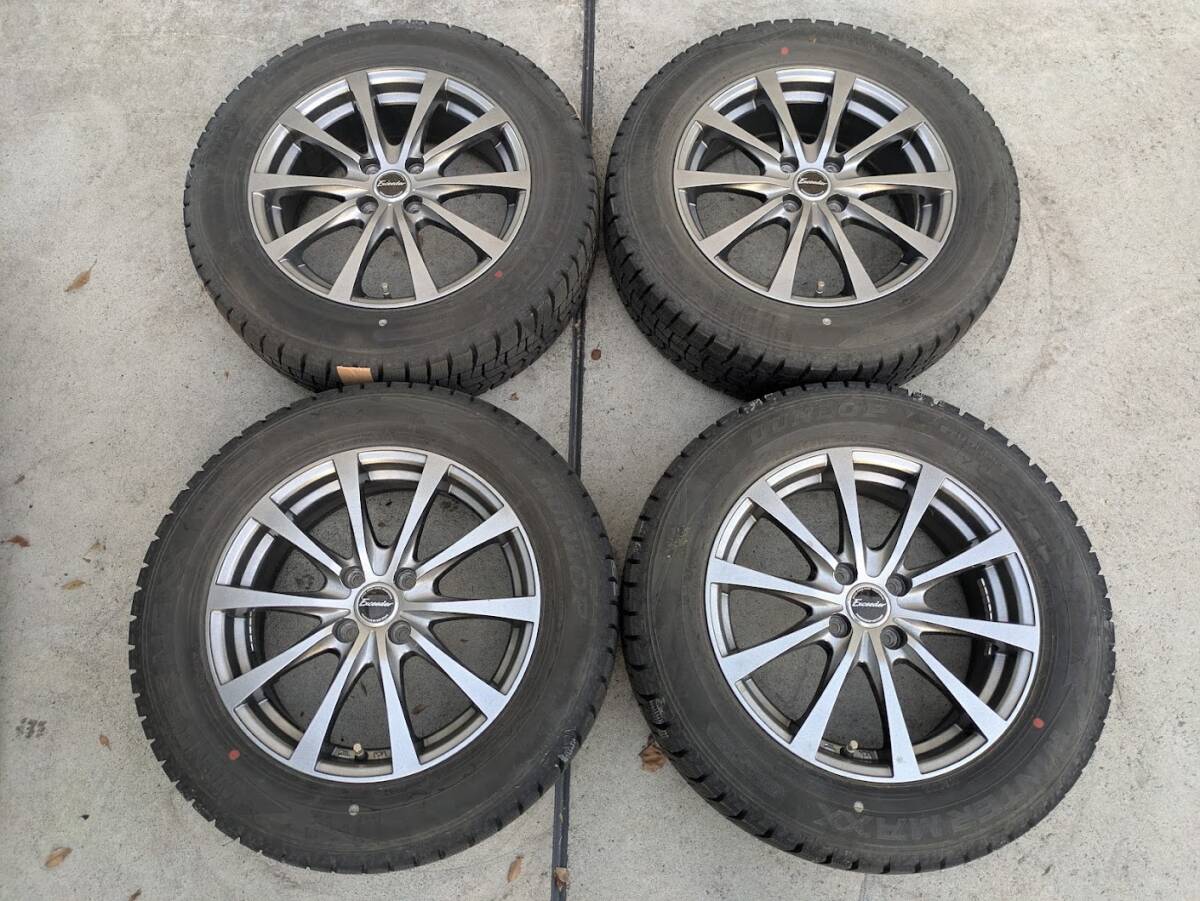 【195/65R16】ダンロップ ホイール付きスタッドレスタイヤ4本セット 4穴  Dunlop Studless Tires with Wheels, Set of 4, 4 Holes拍卖