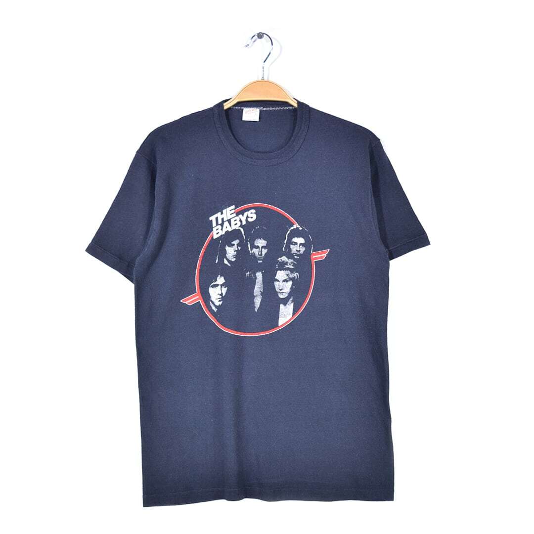 【送料無料】80s ベイビーズ USA製 ヴィンテージTシャツ ロックTシャツ ジョンウェイト BABYS メンズM相当 古着 @AAA1534拍卖