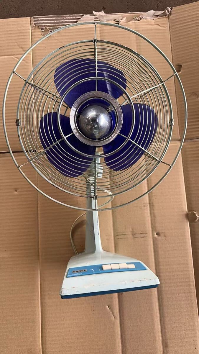 昭和レトロ 扇風機 レトロ扇風機 SANYO EF-262 動作品拍卖