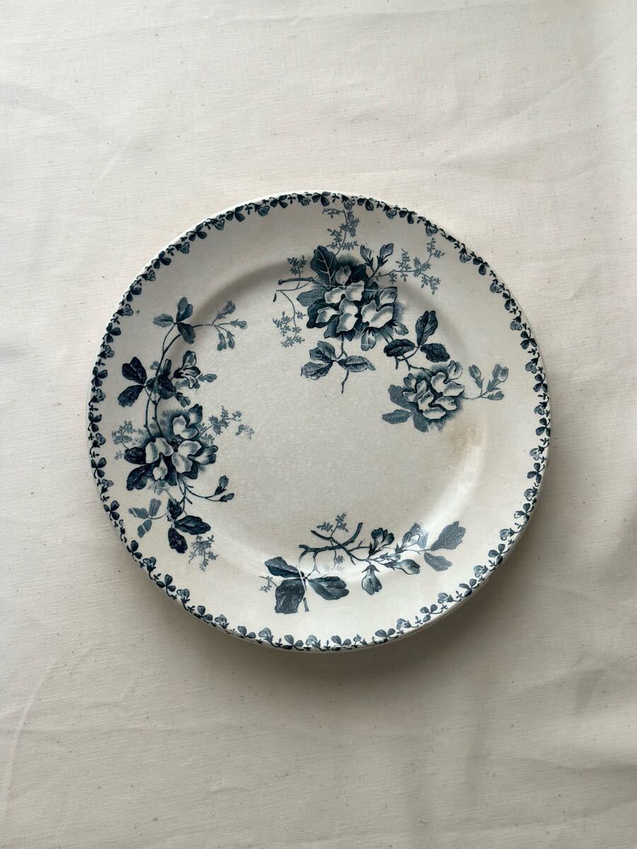 【★秋の均一セール】フランス アンティーク 皿 Saint amand サンタマン / “ACACIA” アカシアのデザートプレート ヴィンテージ 拍卖