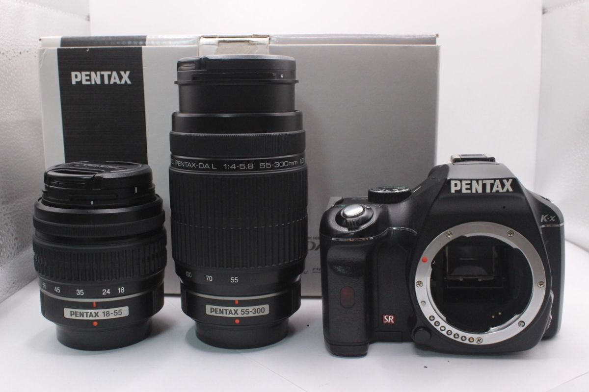★並品★ペンタックス PENTAX K-x ダブルズームレンズセット 《箱 付き》 #008600081 RO2147拍卖