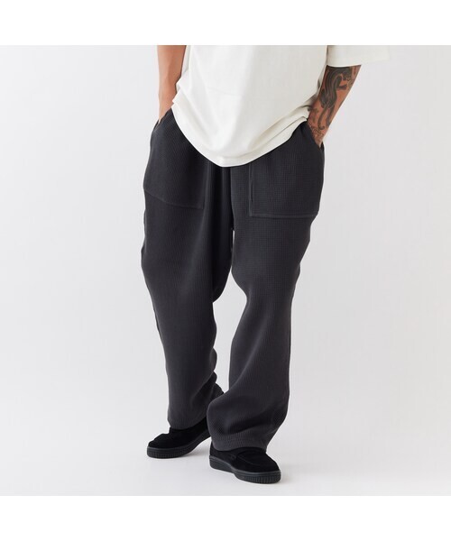 FAT HEALTHEAZY イージーパンツ※HEALTHKNIT コラボ ワッフル サーマル 希少拍卖