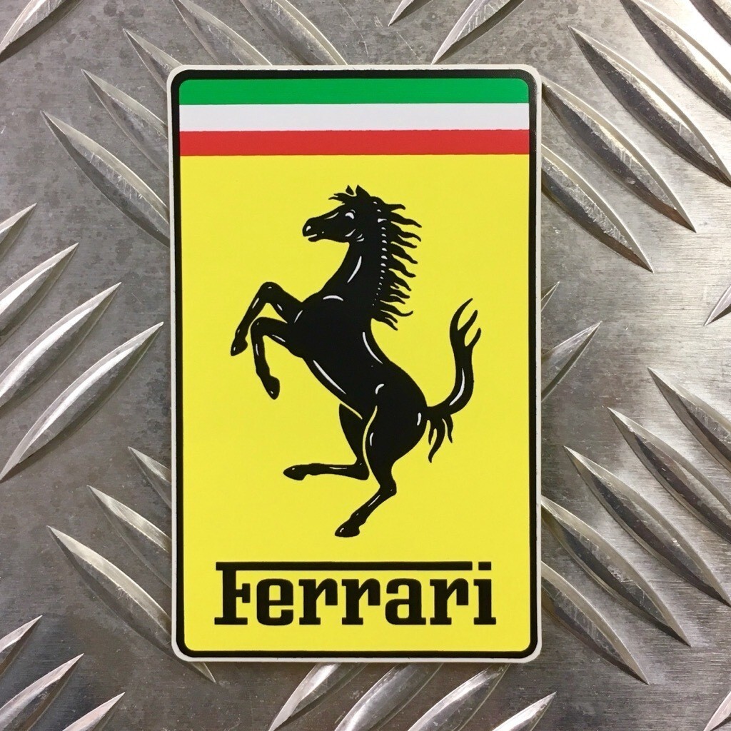 フェラーリ Ferrari オフィシャル ステッカー / 正規品 長方形 M アメリカン雑貨拍卖