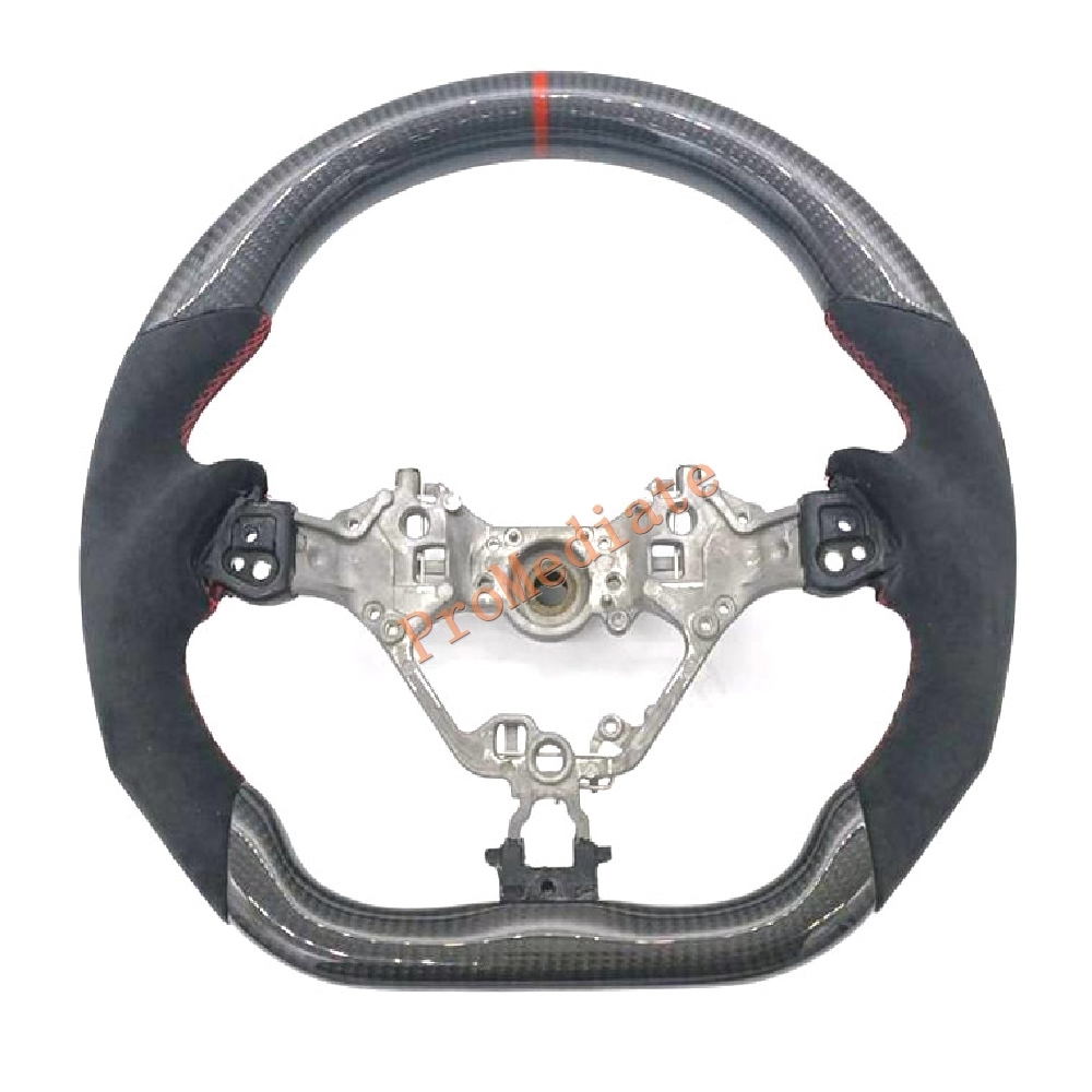 送料無料 リアルカーボン・アルカンターラ製 トヨタ 86 ZN6後期 スバル BRZ ZC6後期 ZD8 ステアリング 1個拍卖
