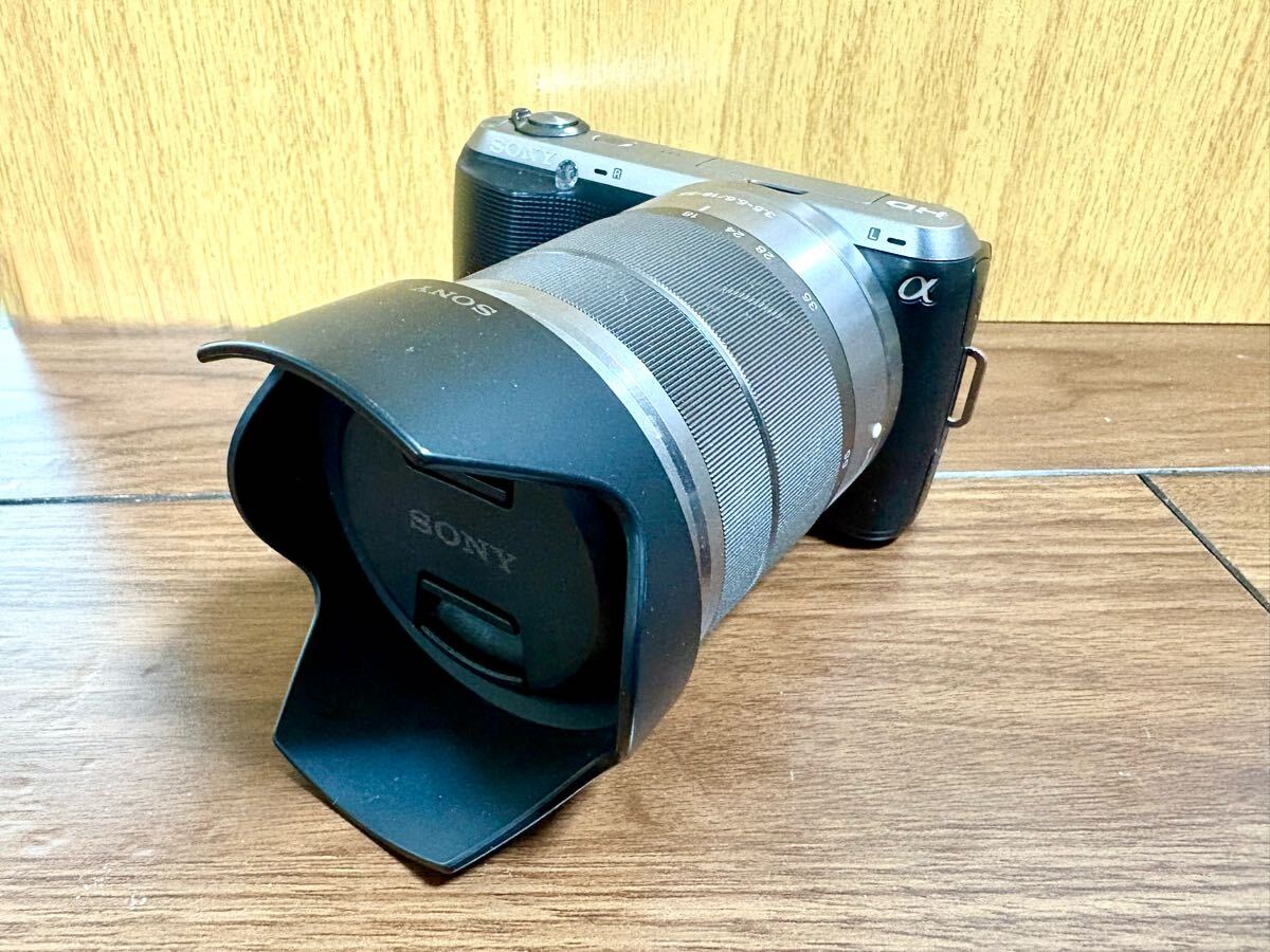 SONY ソニー ミラーレス一眼カメラ α NEX-C3 本体とズームレンズとバッテリーのセット 通電・動作確認済み 拍卖