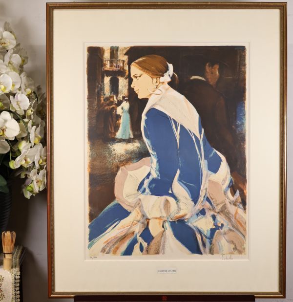 【真筆】 斉藤三郎 「 祭りの帰り 」 リトグラフ 54/150 15号 直筆サイン 青木画廊 BK030拍卖