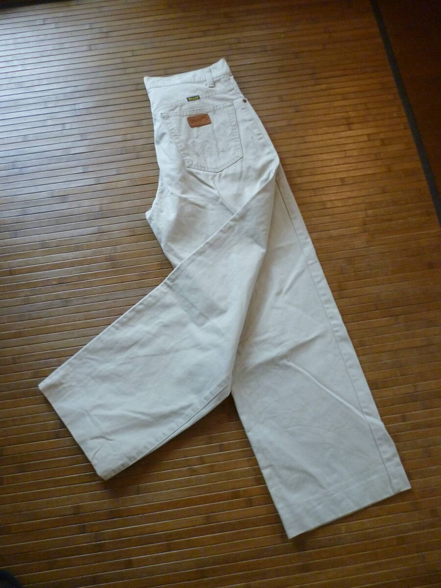 874-100♂:ラングラー Wrangler メンパン size.31 色.ベージュ vintage ラングラージャパン時期 ブルーベル 1971年~1990年代拍卖