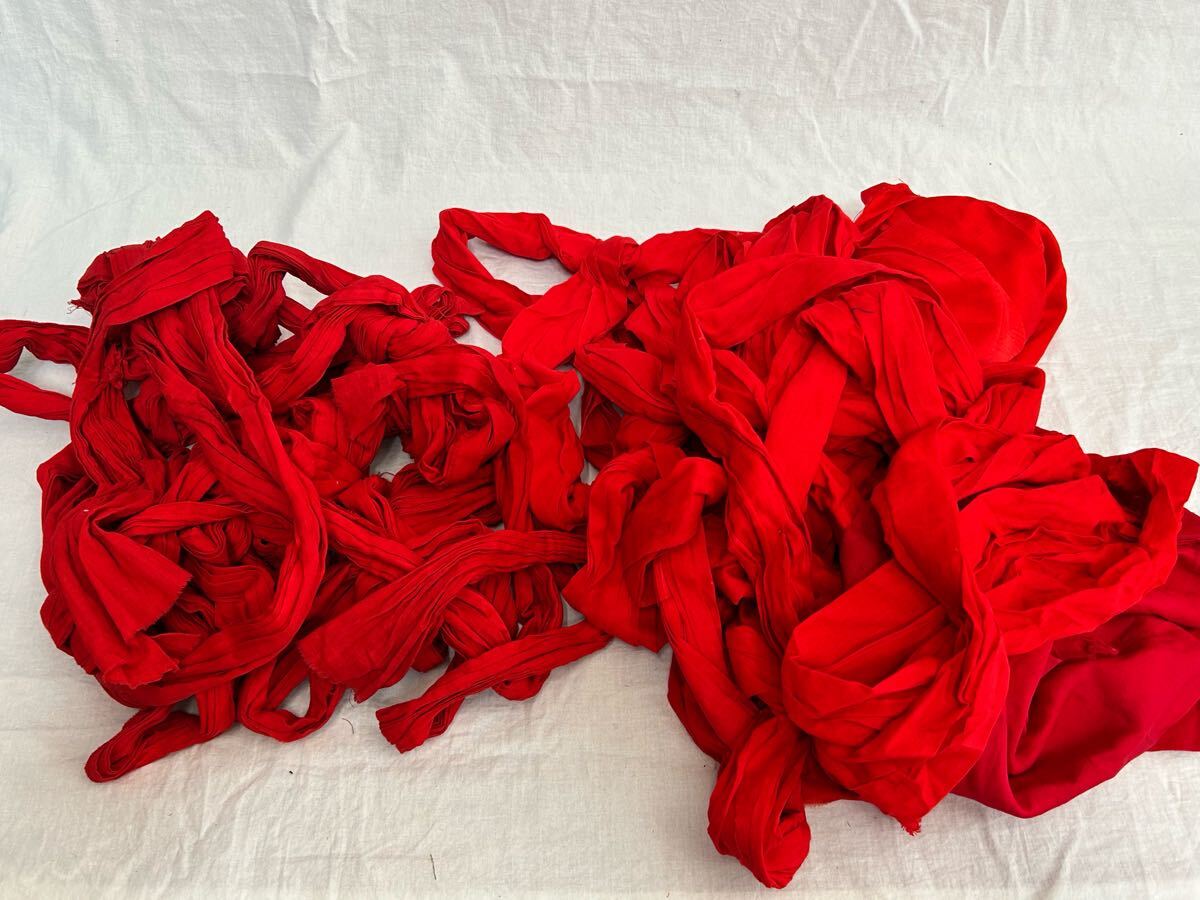 赤布 まとめ売り 布切れ 布地 ハギレ ハギレ ハチマキ拍卖