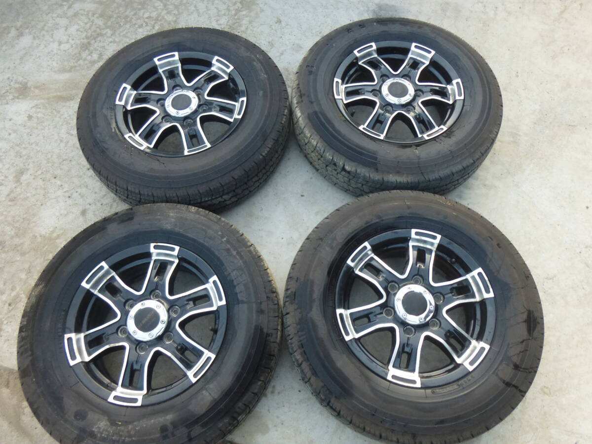 ハイエースに 山ありタイヤセット MONZAJAPAN HIーBLOCK TYPE-MA 15×6J +33 ハブ径約106 PCD139.7 6H 管:H-78拍卖