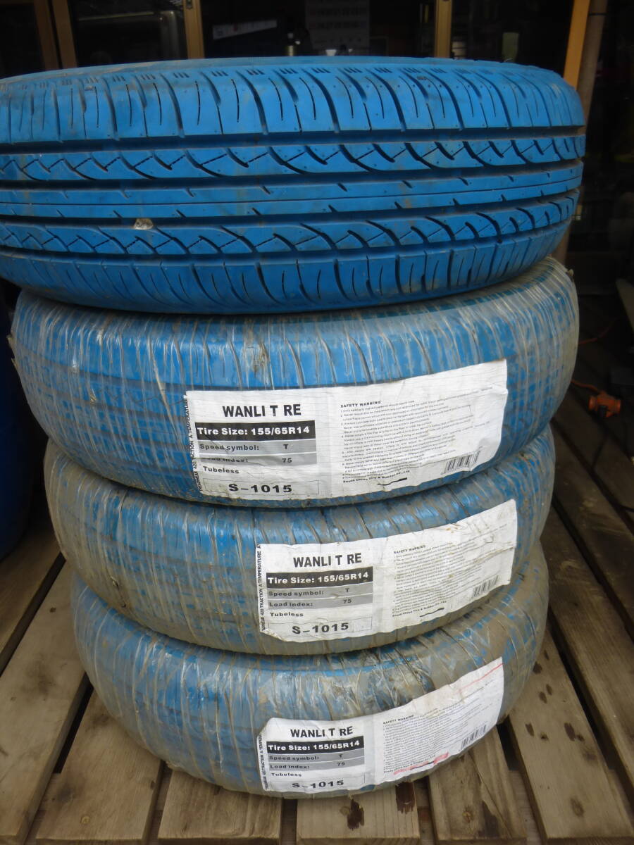 廃盤品レア カラータイヤ 新品未使用 155/65/R14 WANLI T RE S105 4本 管:T-48拍卖