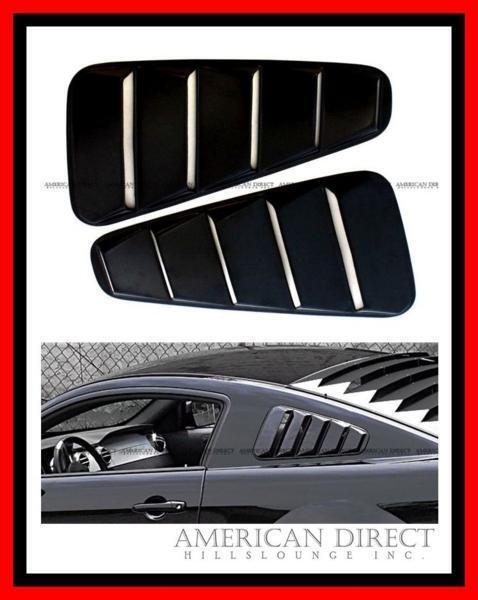 【訳あり品】05-09y フォード マスタング サイド ウインドウ ルーバー 左右2個セット 2PC リア バック スモーク マッスルカー ブラック拍卖