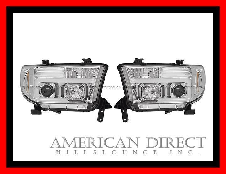 【クローム/日本仕様/ノーマル】07-13y トヨタ タンドラ セコイア セコイヤ ヘッドライト ヘッドランプ マーカー 日本光軸仕様 DRL LED拍卖