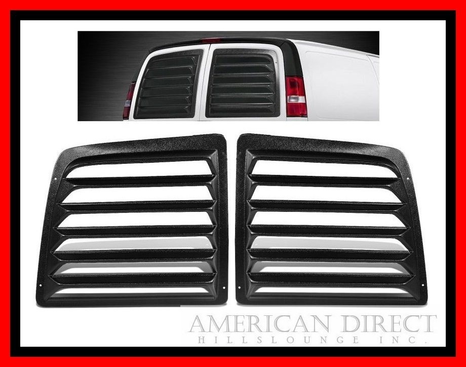 【即納/激レア】97-18y シボレー エクスプレス・GMC サバナ リア ウインドルーバー リアウィンドウルーバー サンシェード バック ゲート 黒拍卖