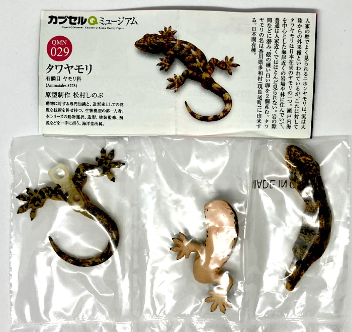カプセルQ 日本の動物Ⅳ 四国/最後の清流の郷 タワヤモリ 内袋未開封品 解説書付 海洋堂 拍卖
