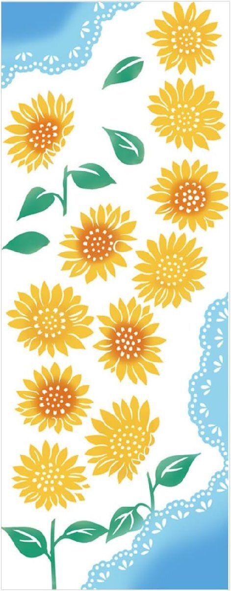 日本手ぬぐい 最愛のひまわり kenema 和柄 おしゃれ 海 夏 夏の風物詩 注染 手拭い 特岡拍卖