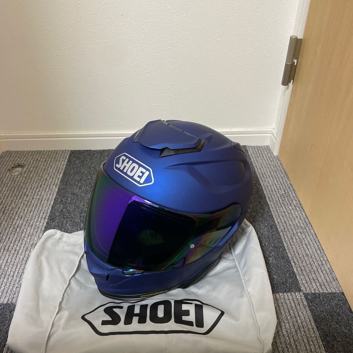 SHOEI ショウエイ GT-AirⅡ GT-Air2 フルフェイス ヘルメット Mサイズ 2020年7月 青 マットブルー バイク オートバイ 二輪 (296)拍卖