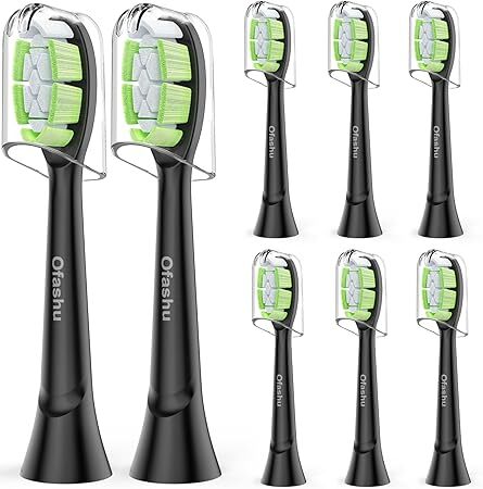 Ofashu フィリップス ソニッケアー 電動歯ブラシ 用の替ブラシ 歯垢除去 ダイヤモンドクリーン、 ガムヘルス(ブラック)0608拍卖
