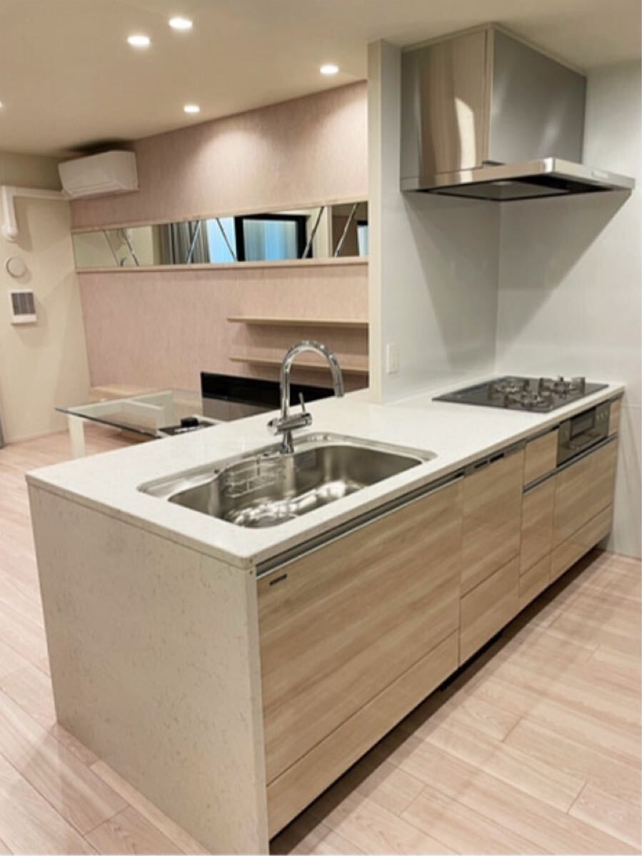 No.600924 タカラスタンダード セミフラット システムキッチン W2450 左シンク 住宅展示場・モデルルーム回収品 展示品 福岡県大川市より拍卖