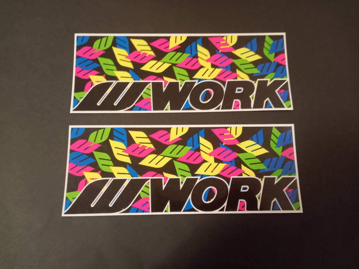 【2枚セット】WORK ワーク ホイール ステッカー カラフルモデル 廃盤 レア物 コレクション放出拍卖