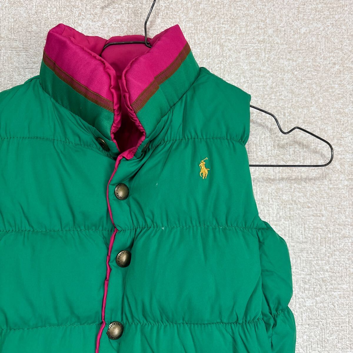 【希少】 【kids100サイズ】 RALPH LAUREN ラルフローレン リバーシブル ダウンベスト 拍卖