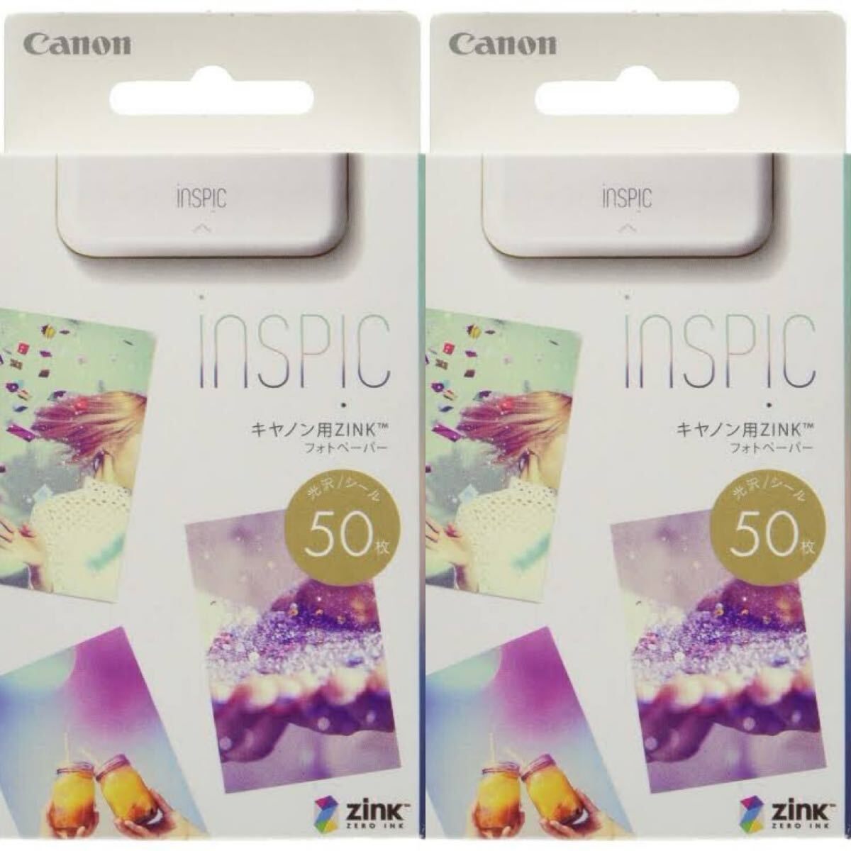 【匿名 送料無料】100枚【新品★50枚x2箱】キヤノン Canon スマホプリンター用 ZINKフォトペーパー 50枚入り 2箱拍卖